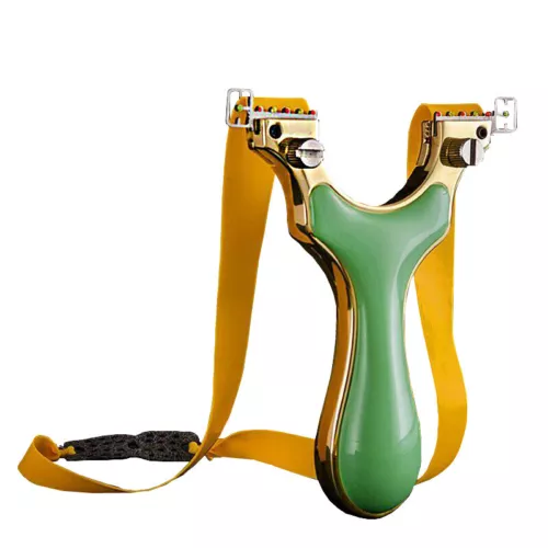 New Slingshot Catapult Huntin Archery Slingbow Flat Rubber Band Sling Shot Green - Picture 2 of 11