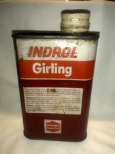 Vintage Advertising Tin Box Oil Can Castrol Indrol Break & Clutch Oil Half Litre