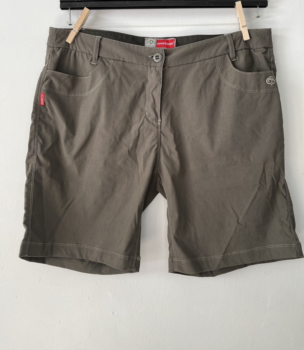 Craghoppers Nosilife Kahki Green Women's UK14/US10 Insect Shield Outdoors  Shorts