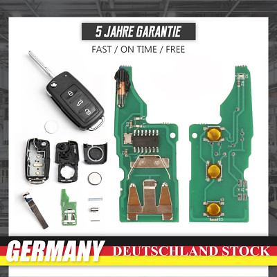 Funk Schlüssel 434MHz 5K0837202AD für VW Golf Polo Caddy Tiguan Touran Sharan
