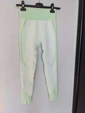 LADIES Size Medium leggings/bottoms Fitness Light Green with detail on leg