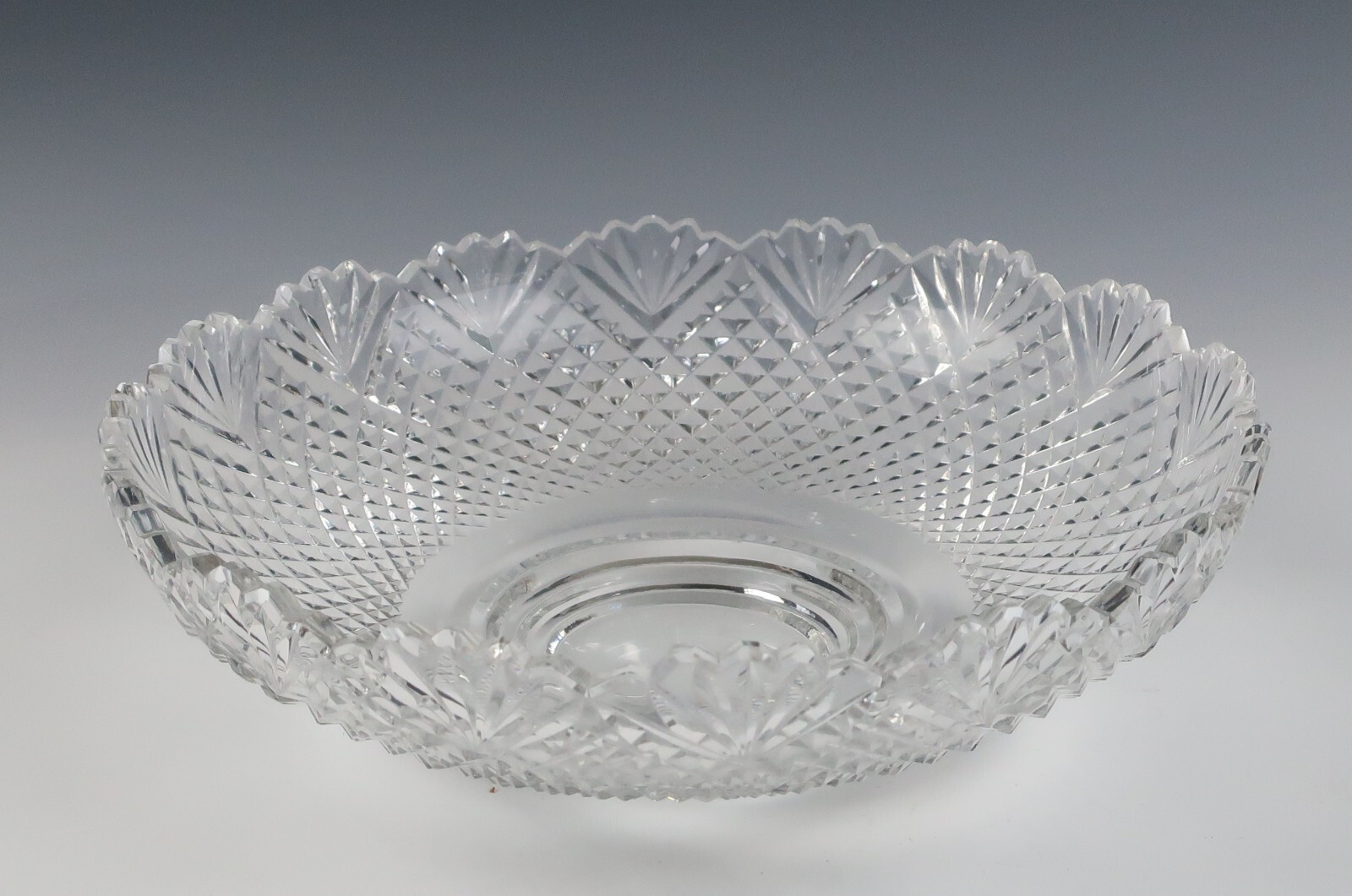 Antique Silver Plate Cut Crystal Swan Tazza Table Centerpiece Bowl Compote Glass