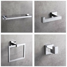 4 pieces Bathroom Hardware Towel Bar,Stainless Steel,Polished Chrome heavy duty