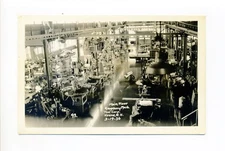 Keene NH RPPC real photo machine shop interior, tools, equipment, industrial