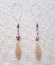 Faux piercing Bijoux de Seins Argent Massif 925 Perle Rose et Nacre Fantaisie s1