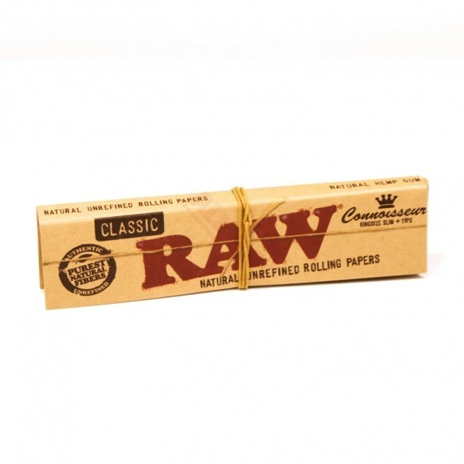 Genuine RAW Connoisseur Classic King Size Rolling Papers + Tips Filters  Rizla