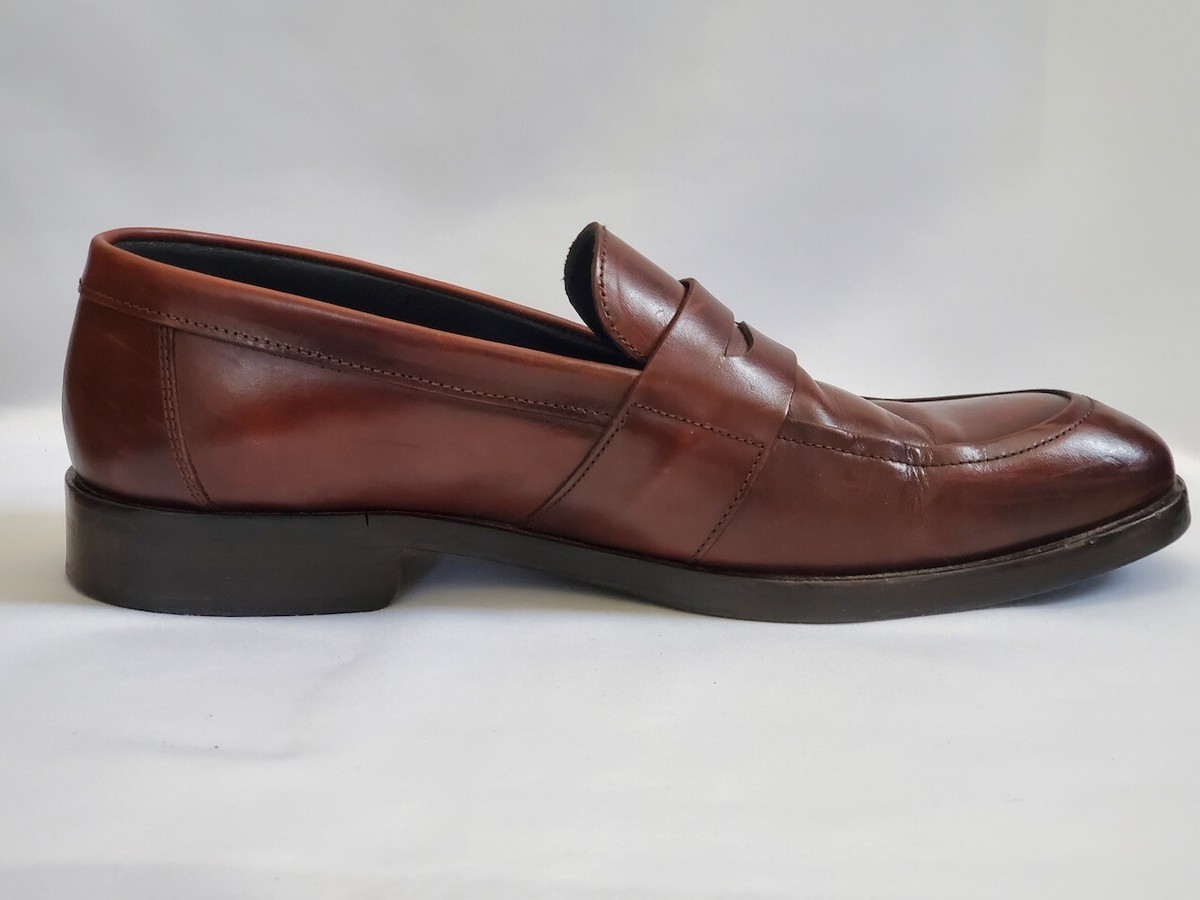 To Boot New York Adam Derrick Men\'s 10 Brown Penny‎ Loafers Made in Italy Belfast Dark Brown Suede Penny Loafer main image 2