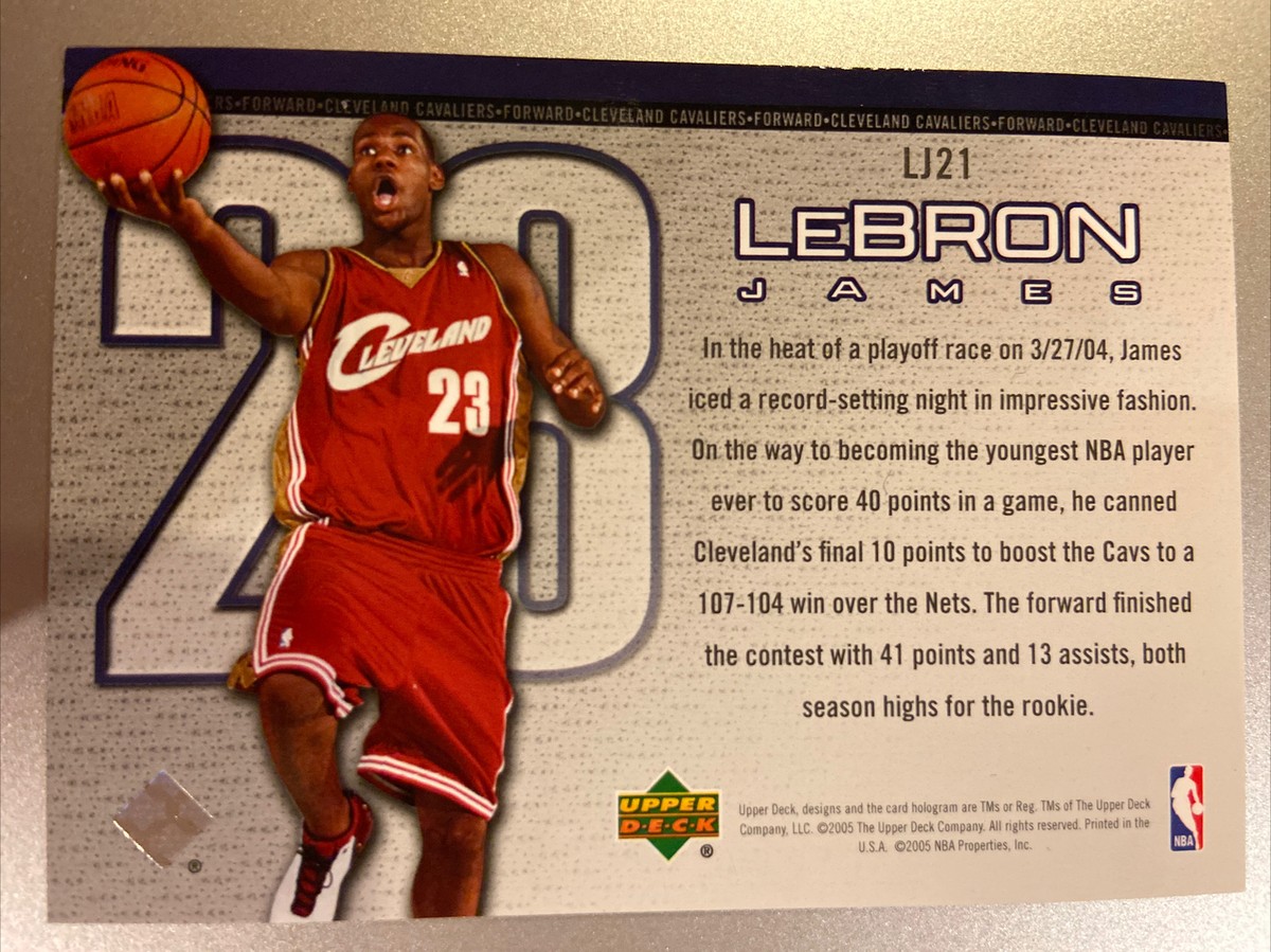 2005 Upper Deck Rookie Of The Year LEBRON JAMES #LJ21 | eBay