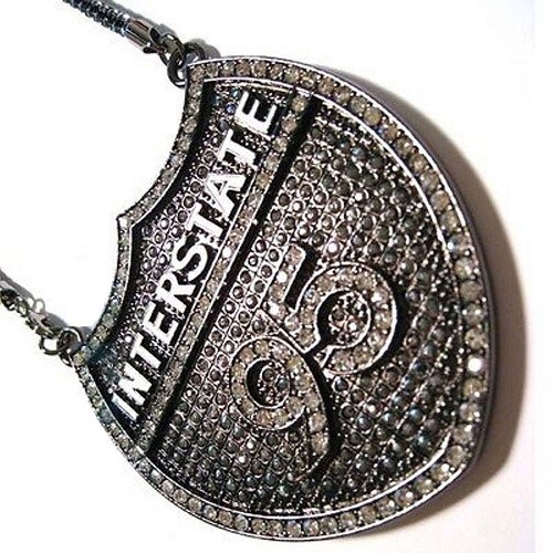 HipHop Stil schwarz Onyx Anhänger INTERSTATE 95 Statement 925 Sterlingsilber - Bild 2 von 3