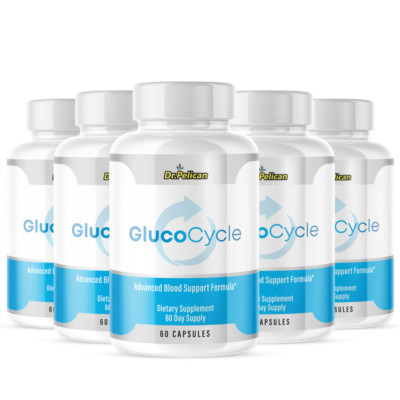 GlucoCycle- Blood Support- 5 Bottles- 300 Capsules
