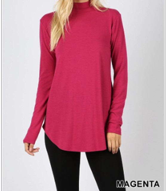 mock turtleneck blouse