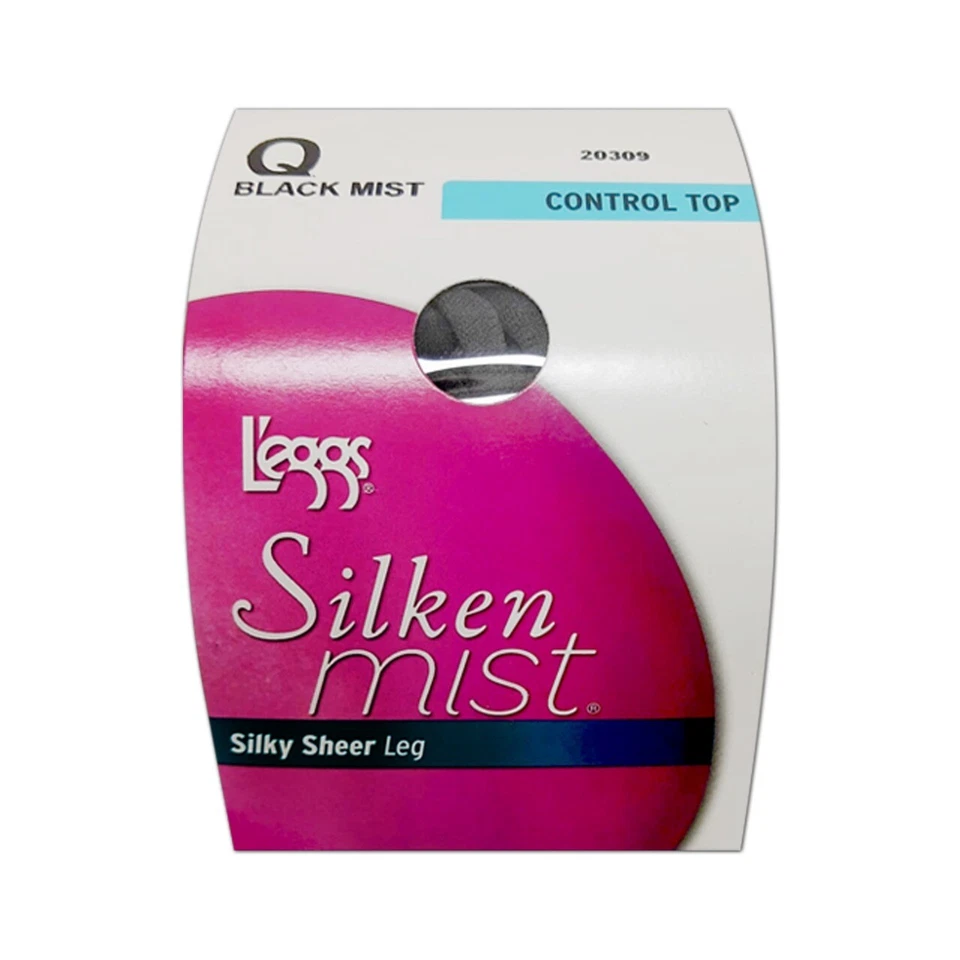 Leggings Mujer Sedoso Transparente Pierna Control Top Pantimedias L, Negro Niebla - Juego de 10 Foto 2 de 4
