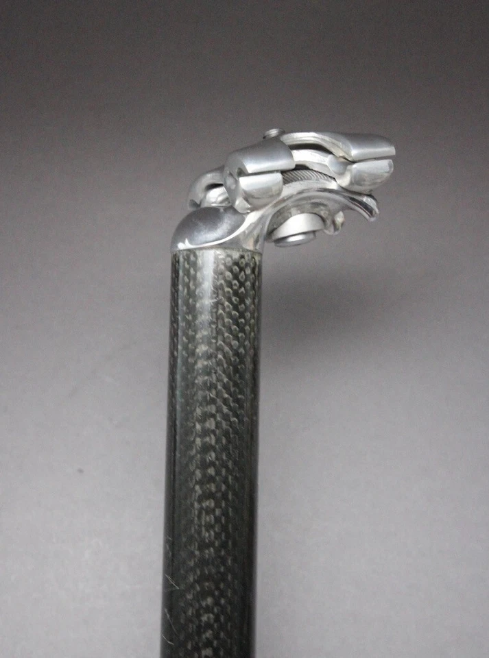 Campagnolo Record Carbon Seat Post / 1990s / ø 27.2 mm / 350 mm/ chorus titanium - Bild 2 von 4