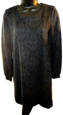 The LOFT Womans DRESS  BLACK & NAVY BLUE FLORAL DESIGN SIZE SMALL