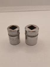 Indestro Super 1218S 9/16" Socket 1/2" & 1222S 11/16 Drive USA ENGRAVED MARKINGS