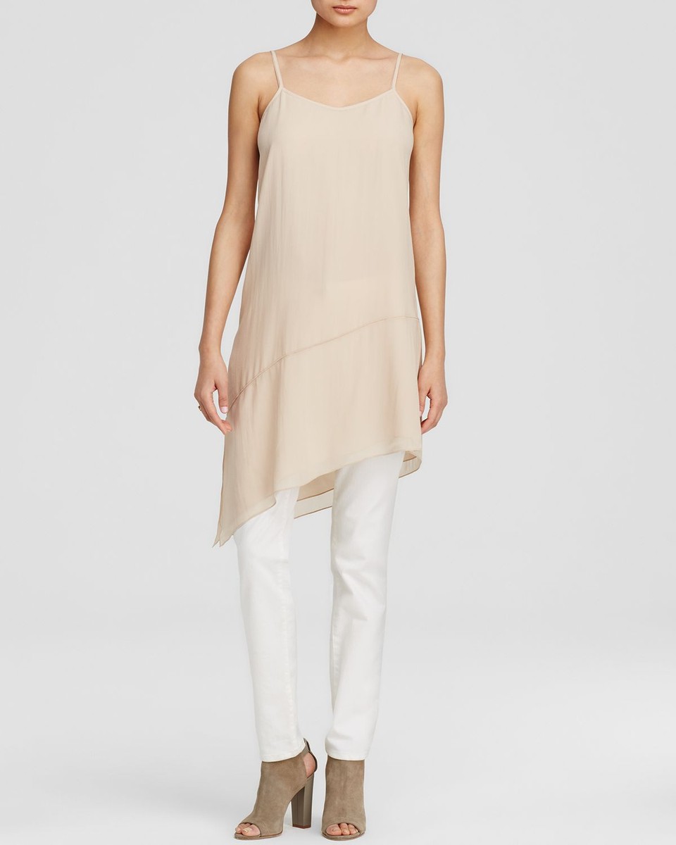eileen fisher asymmetrical dress Viscose Satin Asymmetrical Dress