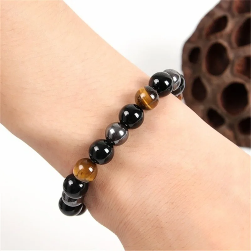 3Pcs Wholesale Triple Protection Gemstone Bracelet Set Healing Crystal Bracelets - Picture 8 of 10