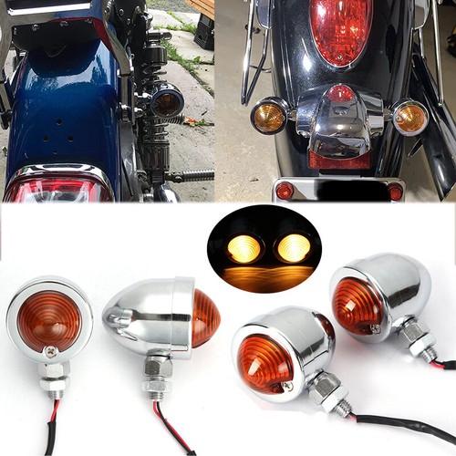 4PCS Motorcycle Turn Signal Lights Blinker For Yamaha V Star 650 950 1100 1300 E - Foto 2