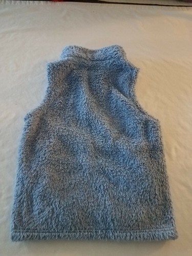 Patagonia Los Gatos High Pile Fleece Full Zip Vest GIRLS BOYS LARGE 12 BLUE - Picture 7 of 8