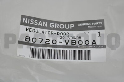 80720VB00A Genuine Nissan REGULATOR ASSY-DOOR WINDOW,RH 80720