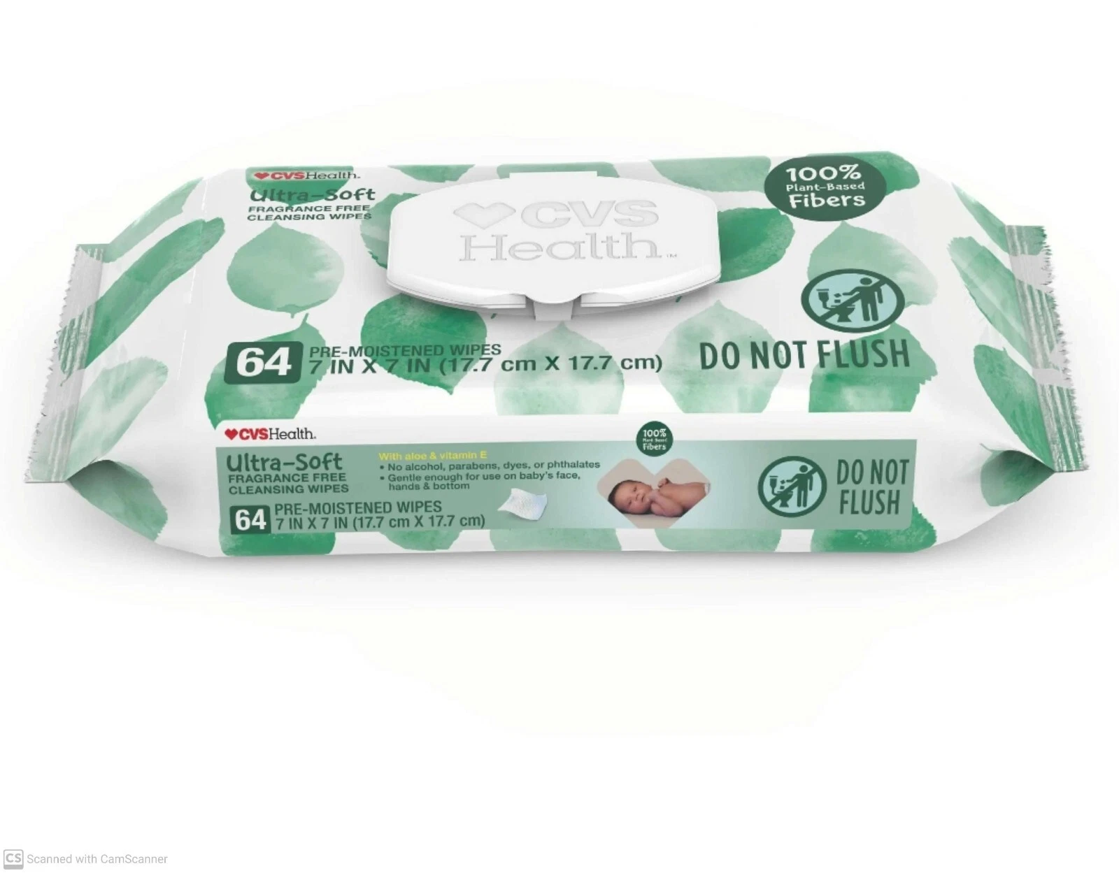 Box Of 12 CVS ULTRA SOFT 64 COUNT BABY WIPES FRAGRANCE FREE