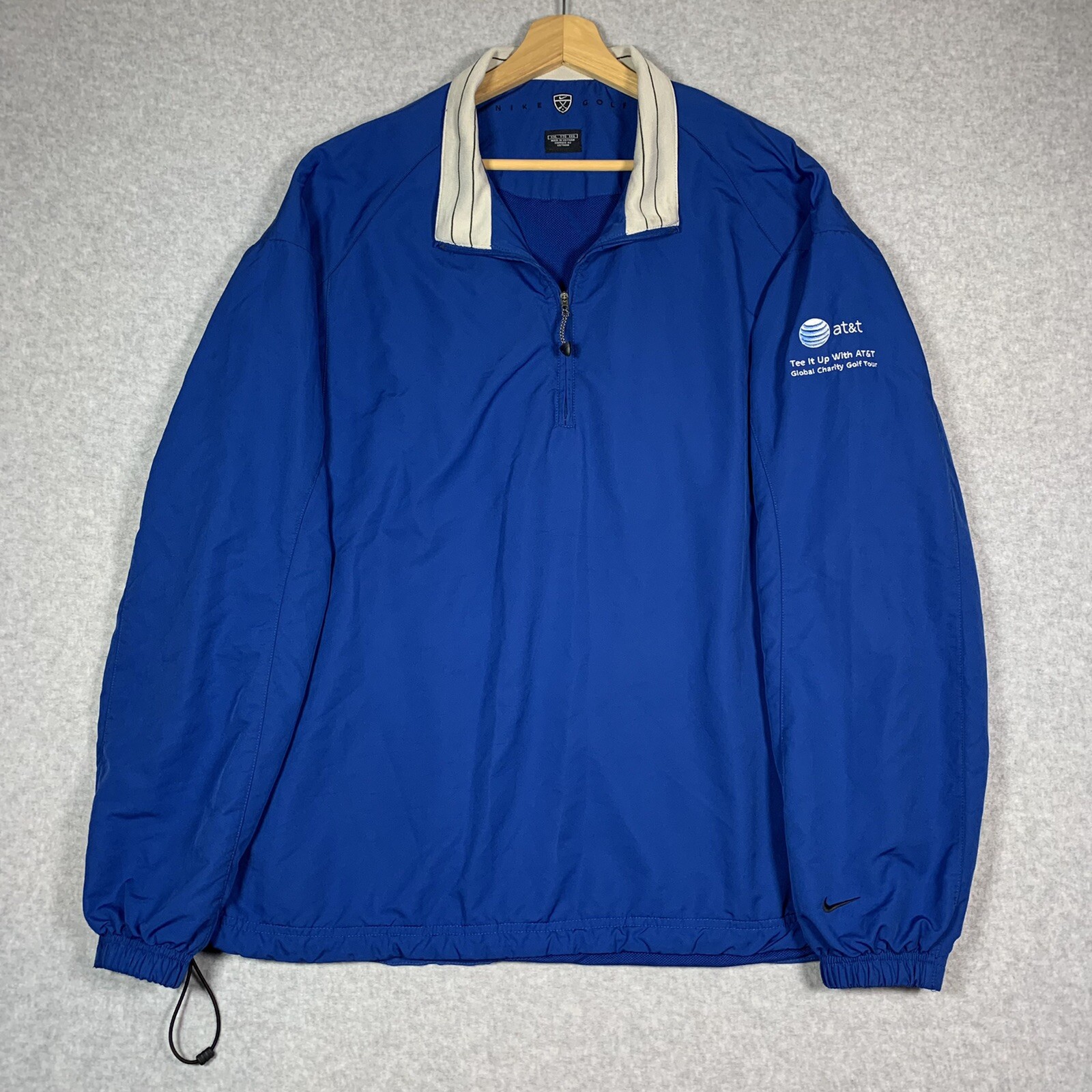 SACAI X NIKE Giacca a vento Nike Golf 1 4 zip uomo XXL soft shell blu AT&T dipendente