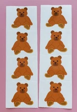 2 Strips/ Mrs.Grossman Stickers 2006 Vintage Stickers Teddy Bears HTF NLA crafts