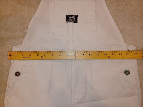Vans Girl's Large Ground Work Shortall Marshmallow White Overalls -VN000G8WFS8 - Picture 3 of 14