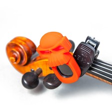 SWIFF Digital Chromatic Guitar Bass Violin Ukulele Tuner w Battery Orange Skull