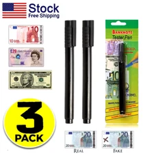 3 Smart Money Counterfeit Bill Checker Fake Money World Wide Detector Tester Pen