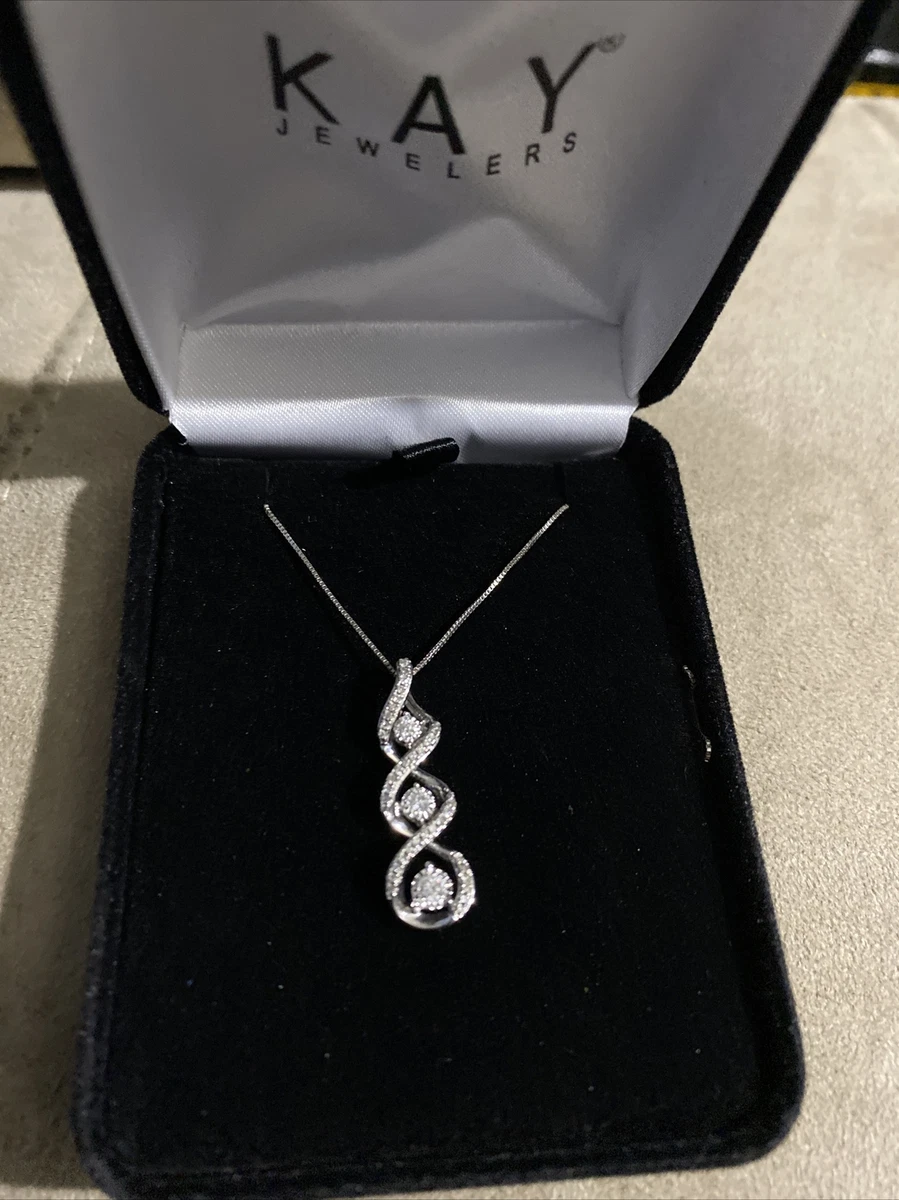 Kay jewelers clearance shimmering diamond necklace