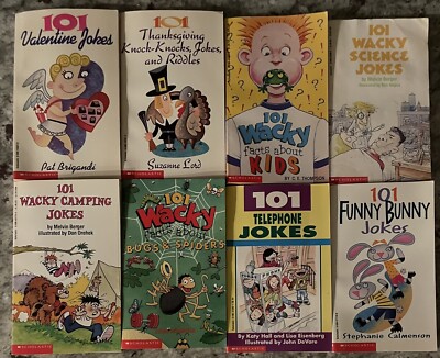 Lot Of 8 Vintage SBS Scholastic Inc.Paperback Books Joke Books Mixed Lot