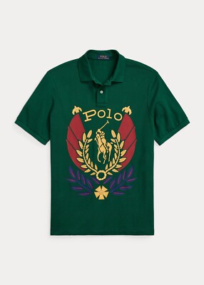 NEW Polo Ralph Lauren Green Crest Laurel Classic Fit Polo Size XL