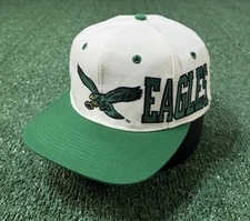 Vintage 90s Philadelphia Eagles NFL Apex One Snapback Hat Side Logo Wool 🦅