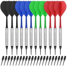 12PC Soft Tip Darts Set with 100 Plastic Tips for Electronic Dartboard
