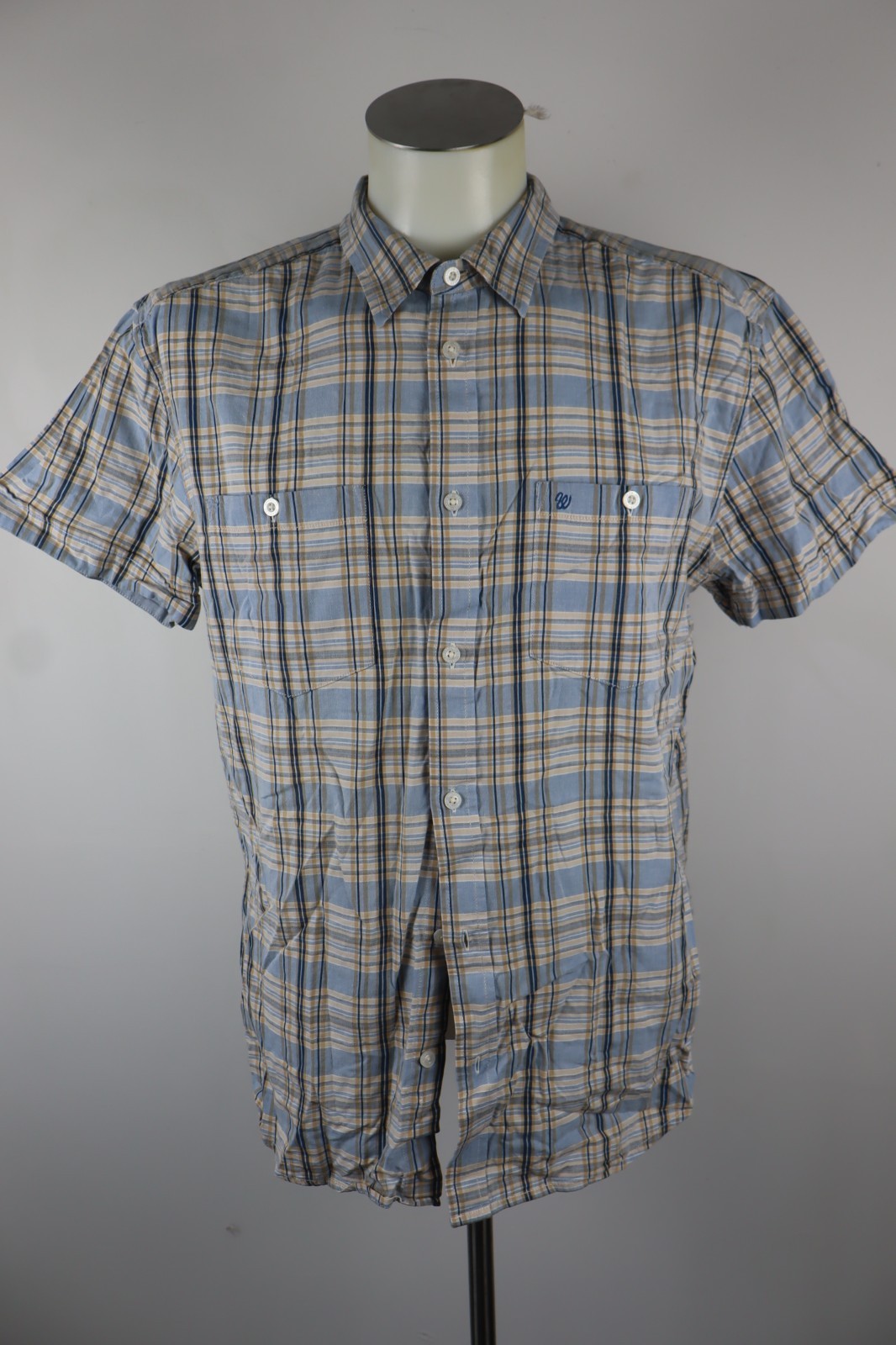 WRANGLER CAMICIA UOMO COTONE TG XL MAN CASUAL VINTAGE COTTON SHIRT MANICA CORTA