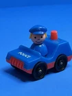 Police Car & Police Woman Vintage Fisher Price Little People #997 Village