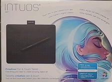 Wacom Black Intuos Art Pen and Touch Tablet 9" X 9" CTH490AK