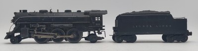 Lionel 224 Vintage O 2-6-2 Die-Cast Steam Locomotive (Early) with 2466W Tender