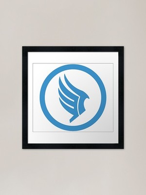 Mass Effect - Paragon Logo (blau) F gerahmtes Wandbild Poster Leinwanddruck Bild