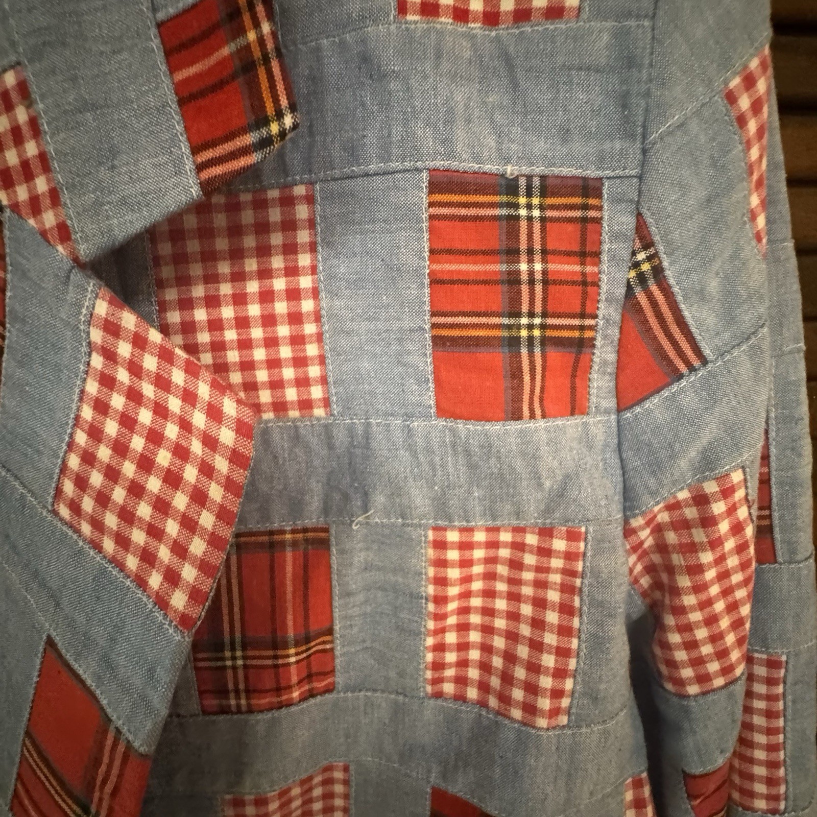 Vintage Pine Cove Patchwork Blazer Jacket Size 12… - image 4