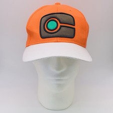 2021 Bioworld Pokemon Ash Ketchum Pre Curved Snapback Hat Cap Ages 14 Orange