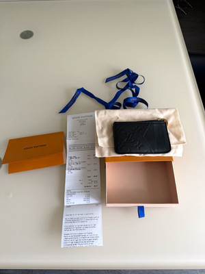 Louis Vuitton Kartenmäppchen Leder Schwarz Monogram Empreinte Reißverschluss