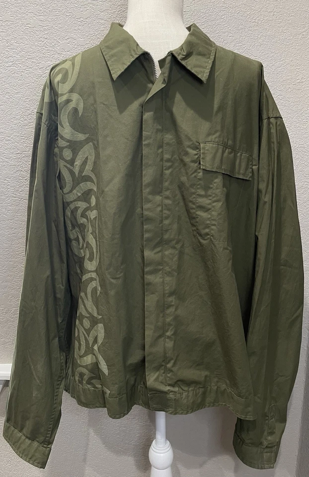 Chaqueta Camisa Polo Deportiva Ralph Lauren De Colección Para Hombre Verde Cremallera Completa Talla XXL Foto 2 de 4