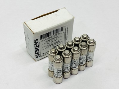 Siemens 3NW2100-0HG Cylindrical Fuse Link Class CC 10A 600V LOT OF 10