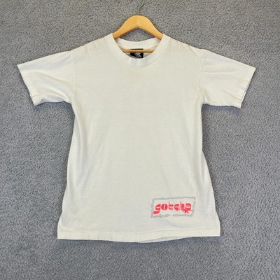Vintage 1991 GOTCHA T Shirt Neon 90s Beach Surf Graphic Tee Kids Size Large