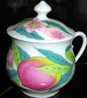 PORCELAINE DE PARIS DECOR ABONDANCE POT DE CREME SET