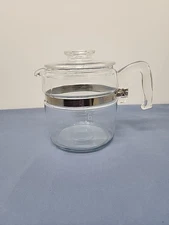 Pyrex Flameware 7756-B Percolator, Vintage, 6-Cup, Glass Only New Unused