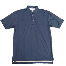 Turtleson Polo Shirt Men  s SZ M Performance Stretch Blue Geometric Print Golf