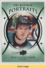 2018-19 Upper Deck UD Portraits Rookies Green Isac Lundestrom #P-81 READ 0ad